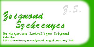 zsigmond szekrenyes business card